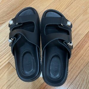 Black Slide Sandals